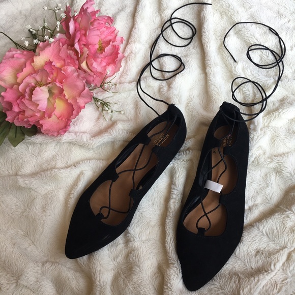 Mossimo Kady Pointed Toe Lace Up Flats - Picture 1 of 5